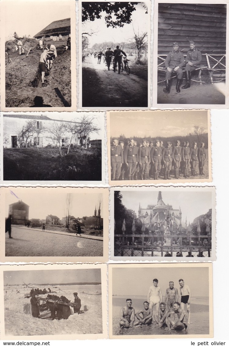 LOT PHOTO ORIGINALE 39 / 45 WW2 WEHRMACHT / LA GUERRE EN EUROPE / DIVERS FORMATS / N° 19 - Guerra, Militari