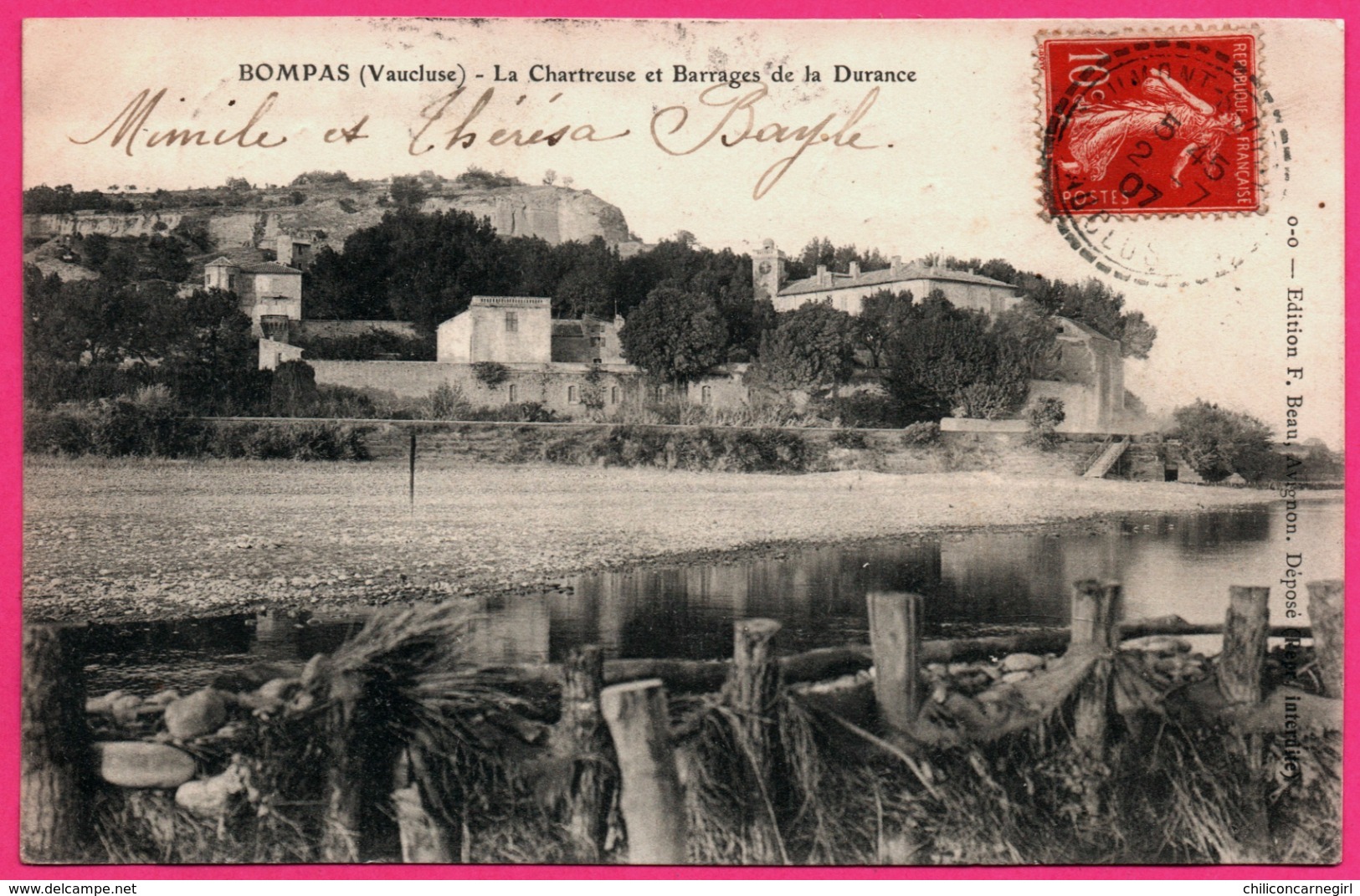 Caumont Sur Durance - Bompas - La Chartreuse Et Barrages De La Durance - Edit. F. BEAU - 1907 - Caumont Sur Durance