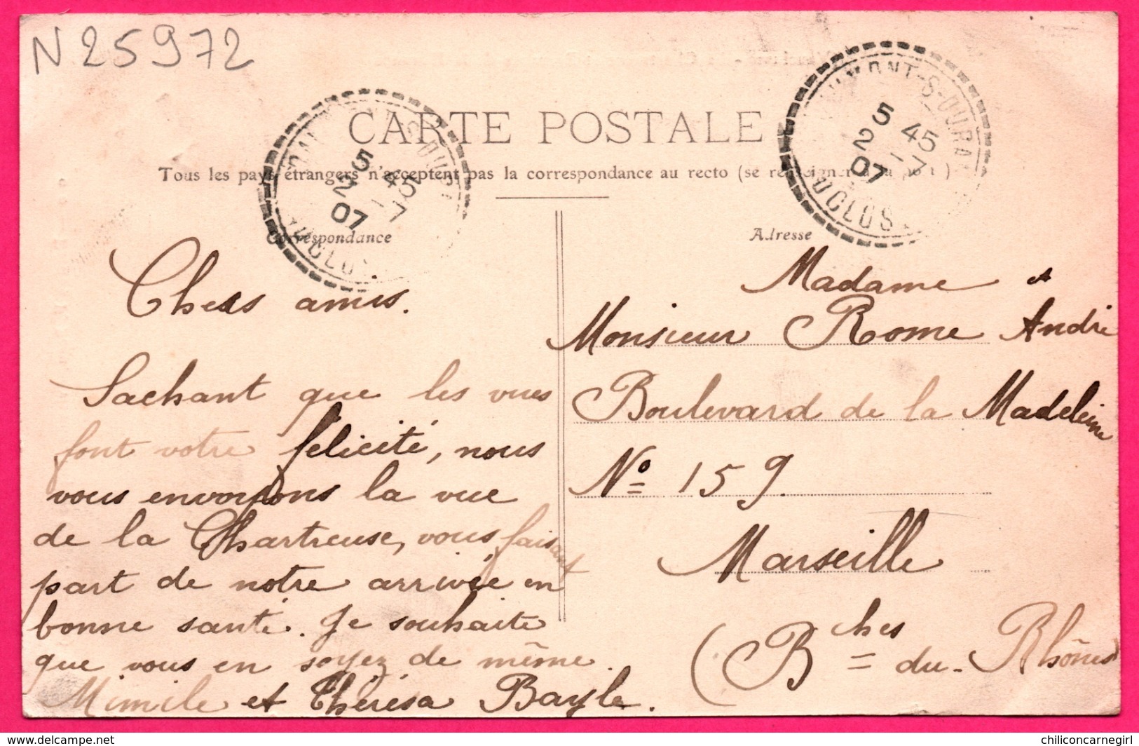 Caumont Sur Durance - Bompas - La Chartreuse Et Barrages De La Durance - Edit. F. BEAU - 1907 - Caumont Sur Durance