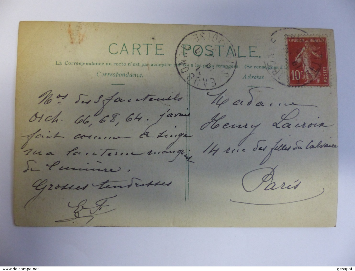 EAUBONNE VILLA DANS LE BOIS DU LUAT ANIMEE ECRITE 1907 - Other & Unclassified