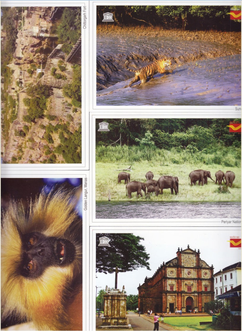 INDIA Picture Postcards: UNESCO World Heritage Sites (India), Set Of 32 Cards - India