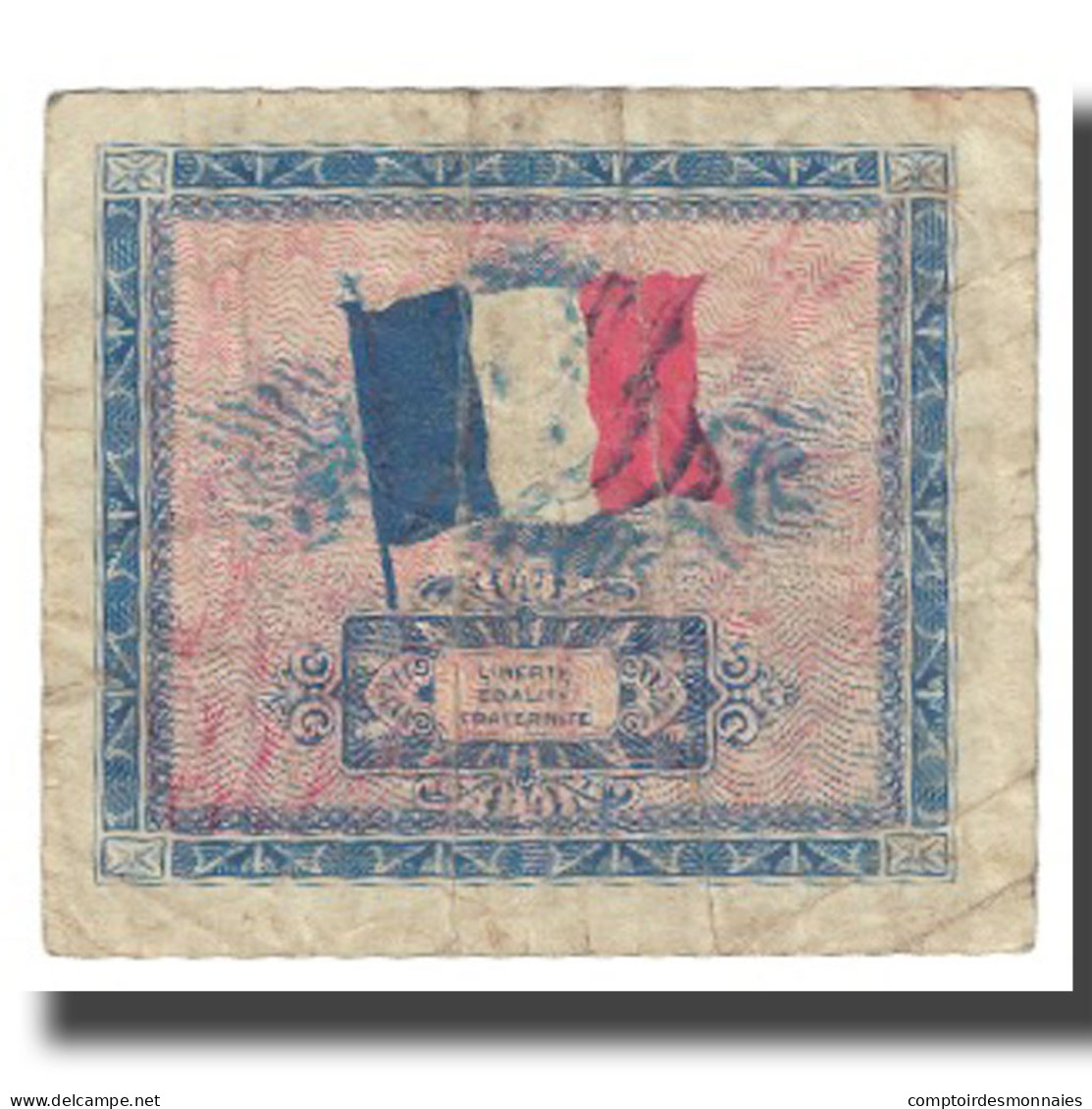 France, 2 Francs, 1944, TB, Fayette:16.3, KM:114a - 1944 Drapeau/Francia