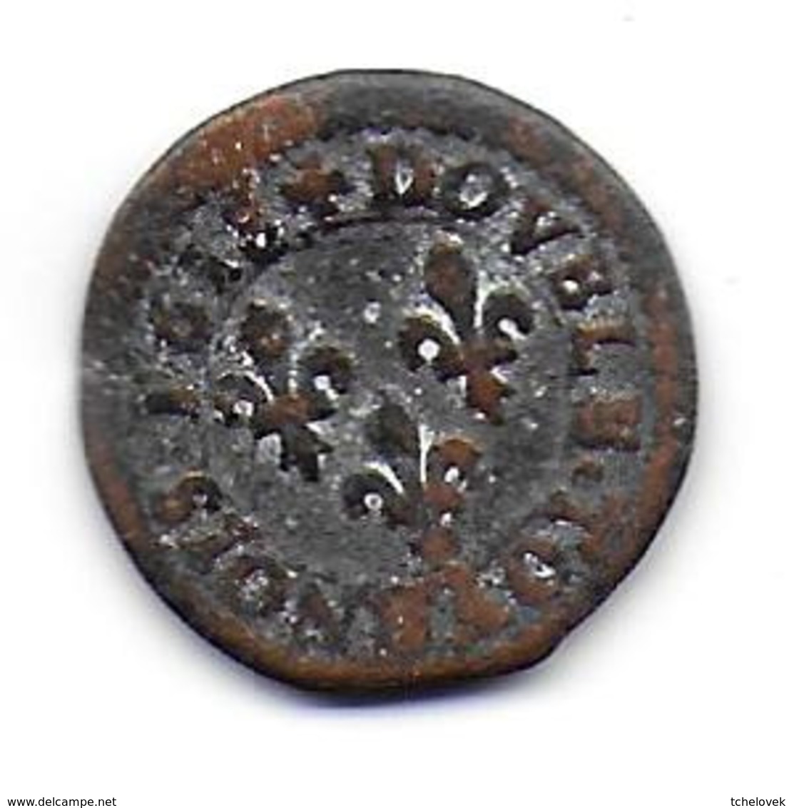 (Monnaies). France. Louis XIII. Double Tournois 1618? - 1610-1643 Louis XIII Le Juste