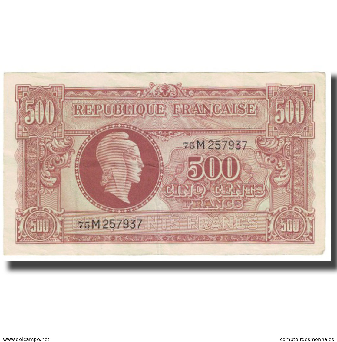 France, 500 Francs, Marianne, SPL, Fayette:11.3, KM:106 - 1943-1945 Maríanne