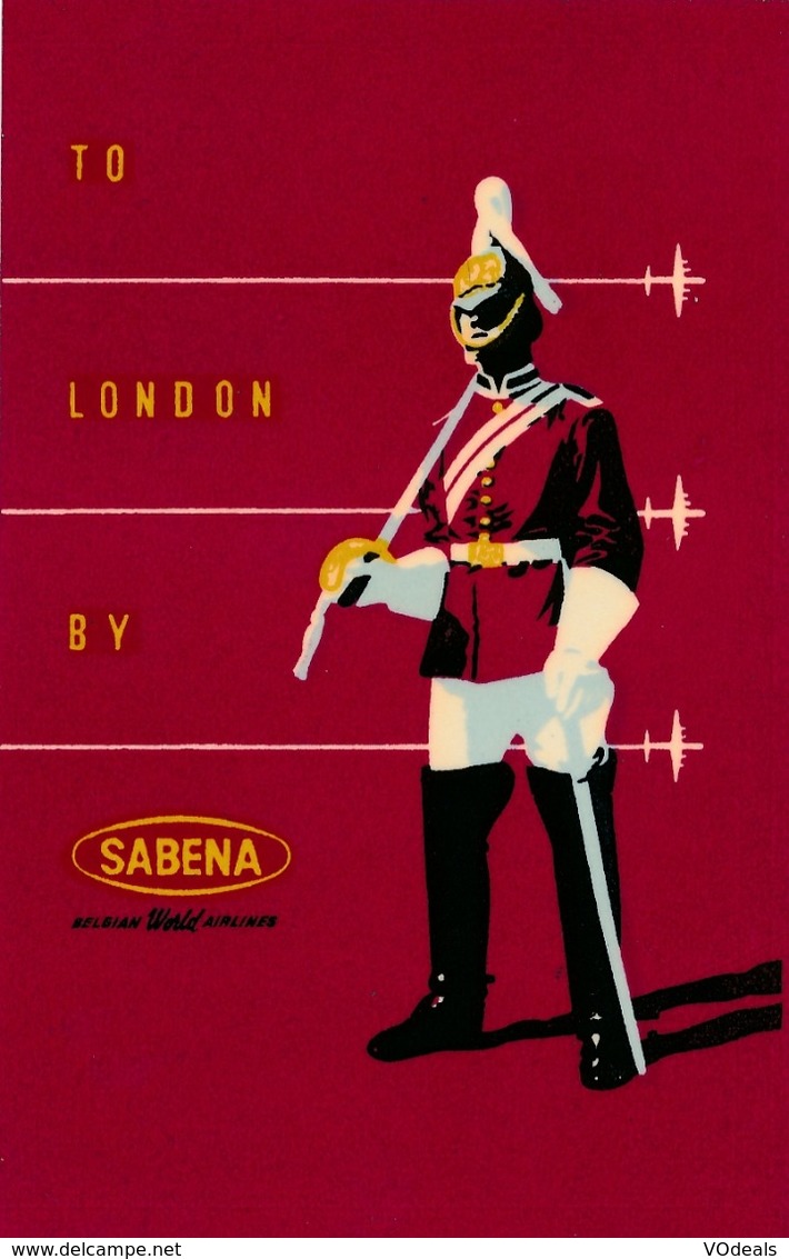 Étiquettes à Bagages - Sabena - To London By Sabena - Étiquettes à Bagages