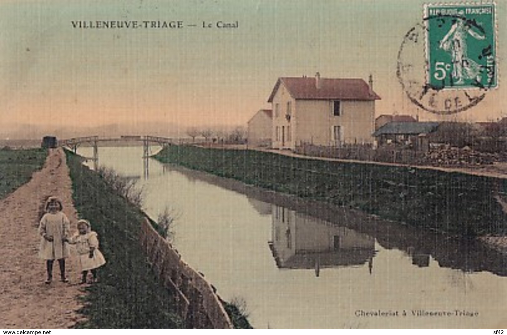 VILLENEUVE TRIAGE              LE CANAL .      CARTE TOILEE - Autres & Non Classés