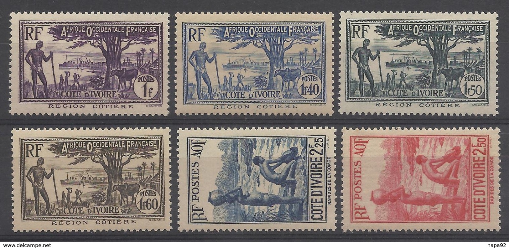 COTE D'IVOIRE 1940 YT 157/161** - MNH - Neufs