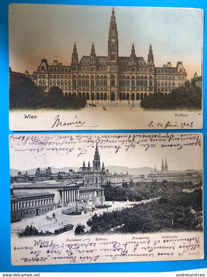 2 AK Litho Wien 1903 Und 1904 - Wien Mitte