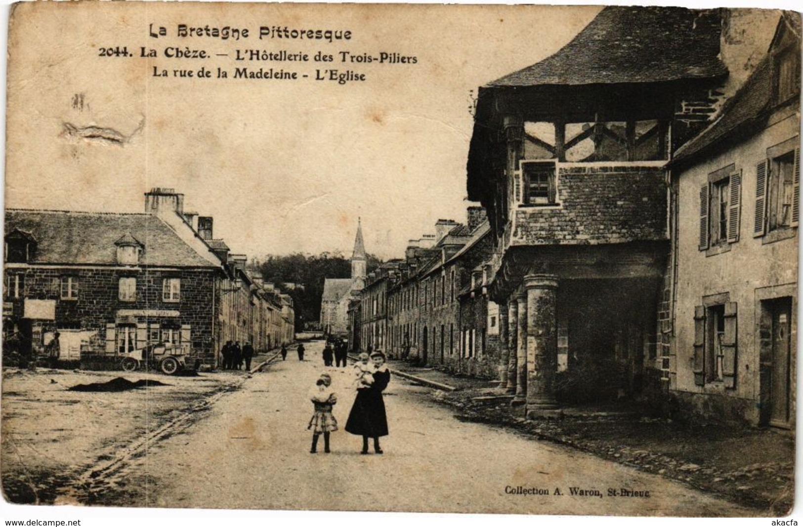 CPA LA CHEZE-L'Hotellerie Des Trois Pilliers-La Rue De La Madeleine (231042) - La Chèze