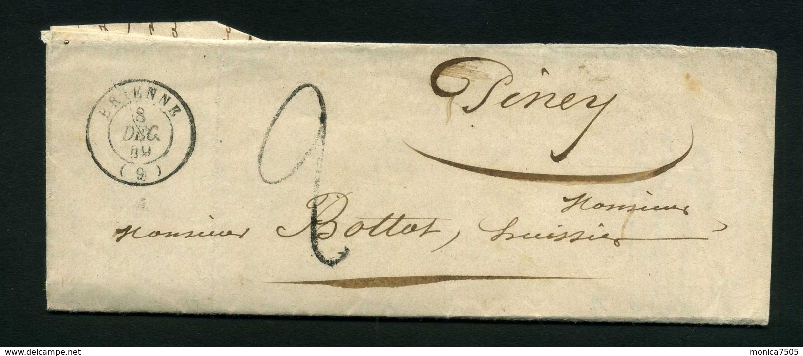 LETTRE  DE  BRIENNE  DU  8  DECEMBRE  1849  POUR  PINEY   . - 1801-1848: Précurseurs XIX