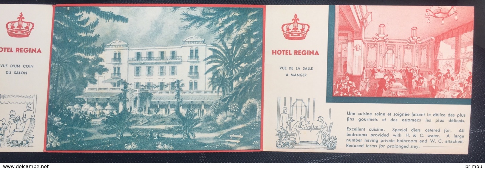 Hôtel Regina, Cannes, Voir Les Scans. - Hotels & Restaurants