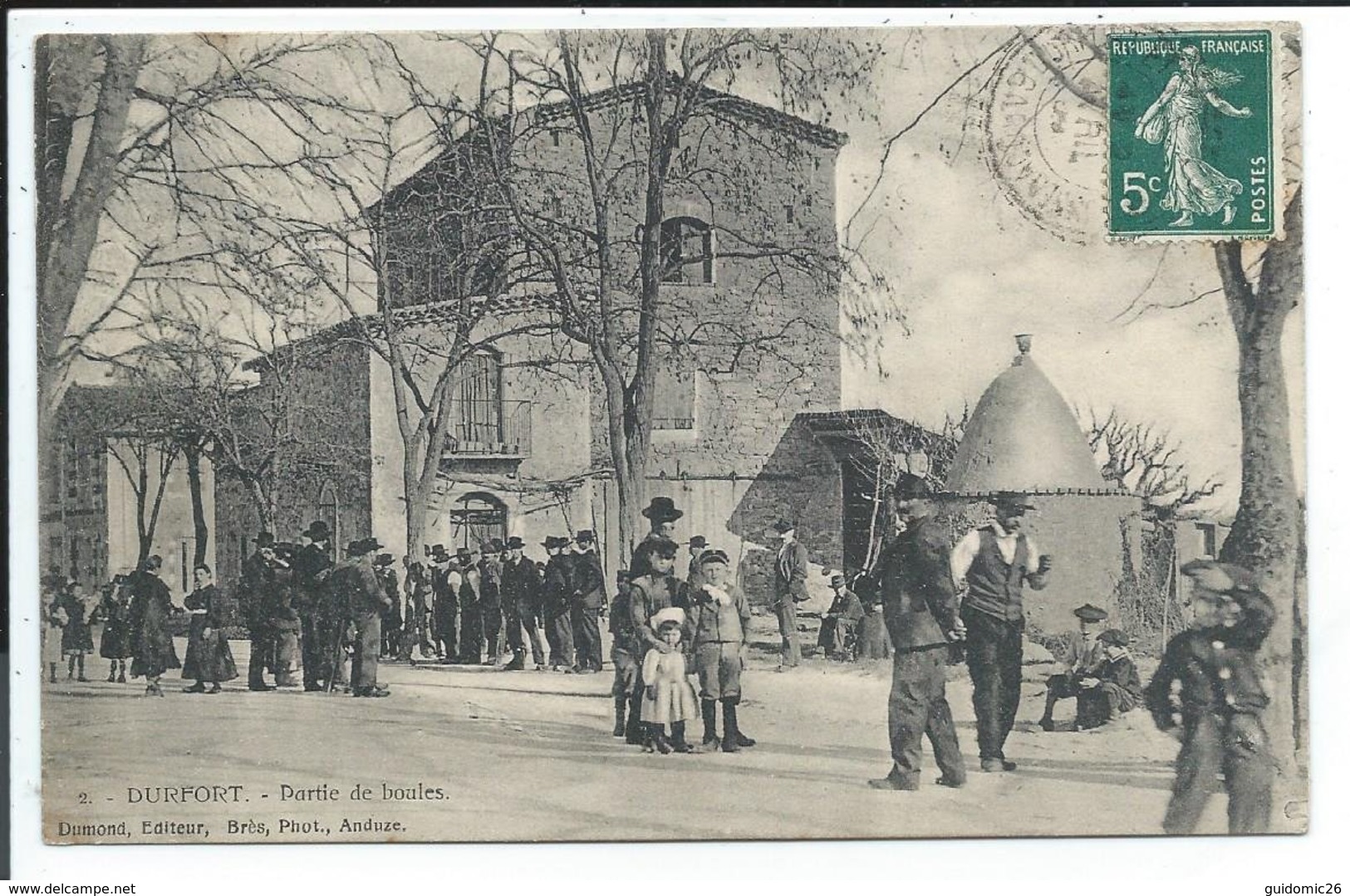 Durfort Prix Revu ,carte Peu Courante Partie De Boules Petanque - Autres & Non Classés