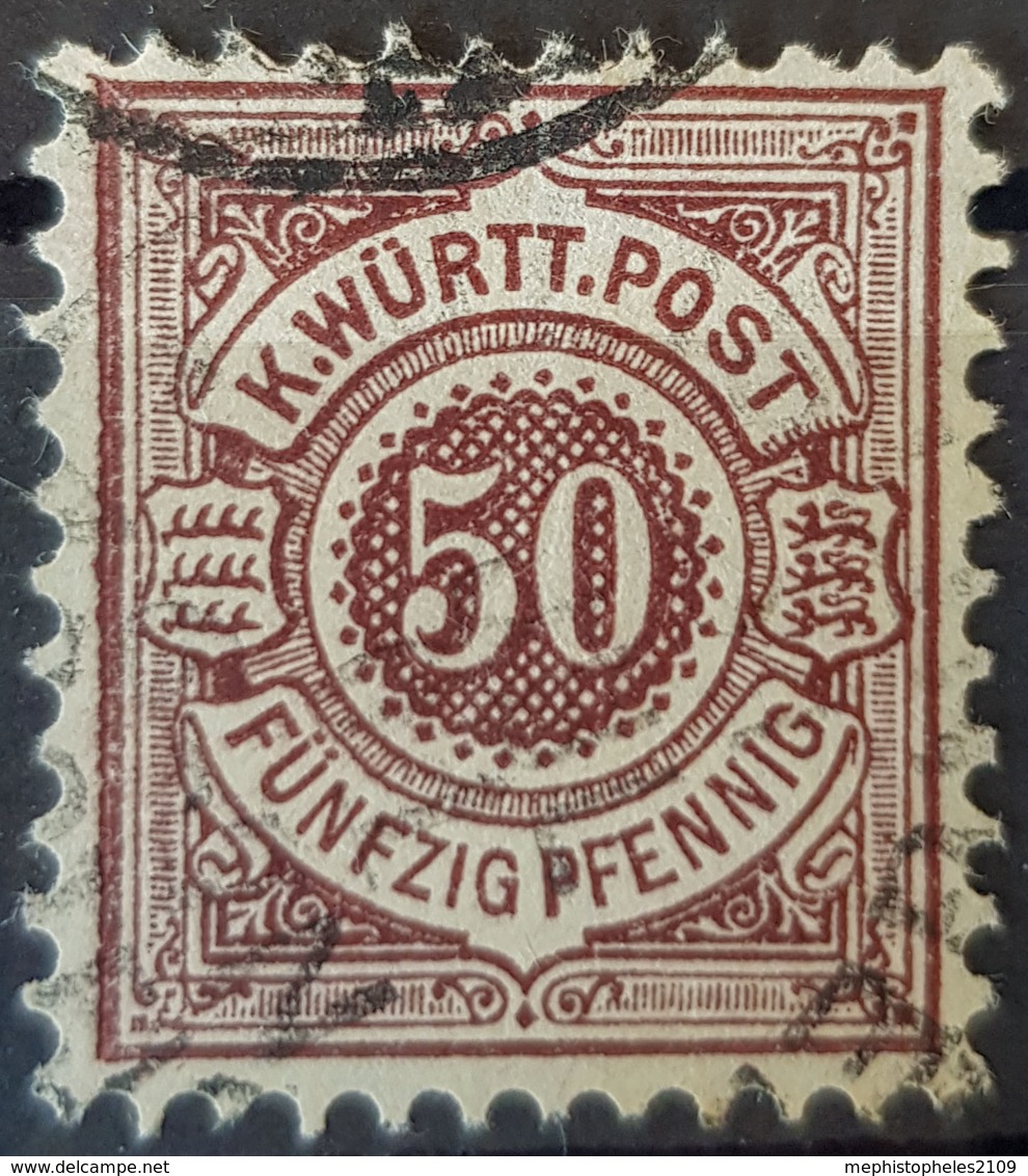 WÜRTTEMBERG 1875 - Canceled - Mi 49 - 50pf - Usati