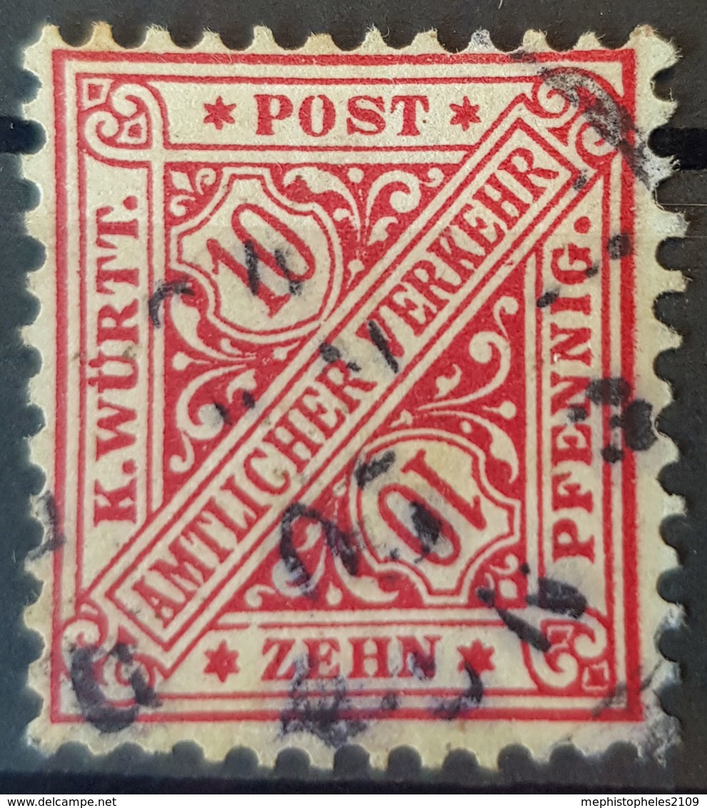 WÜRTTEMBERG 1881 - Canceled - Mi 203 - 10pf - Usati