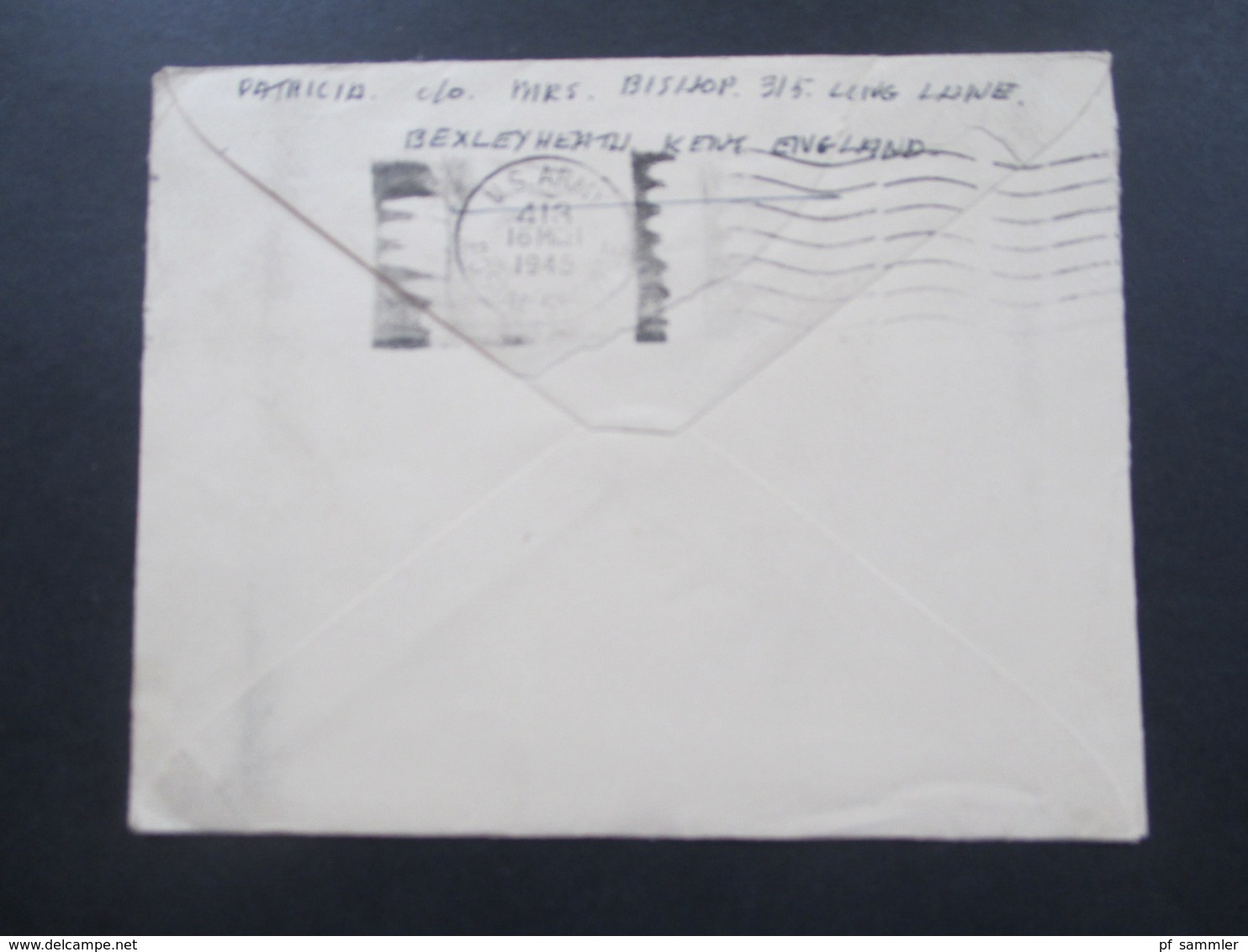 GB 16.3.1945 Die Letzten Kriegstage! GA Umschlag Paddington An Die US Army APO 230 Stempel US Army Postal Service - Brieven En Documenten