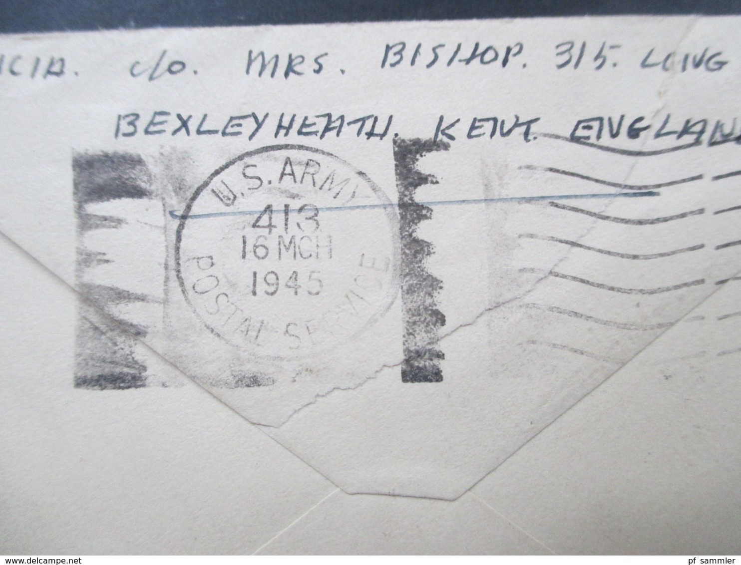 GB 16.3.1945 Die Letzten Kriegstage! GA Umschlag Paddington An Die US Army APO 230 Stempel US Army Postal Service - Covers & Documents