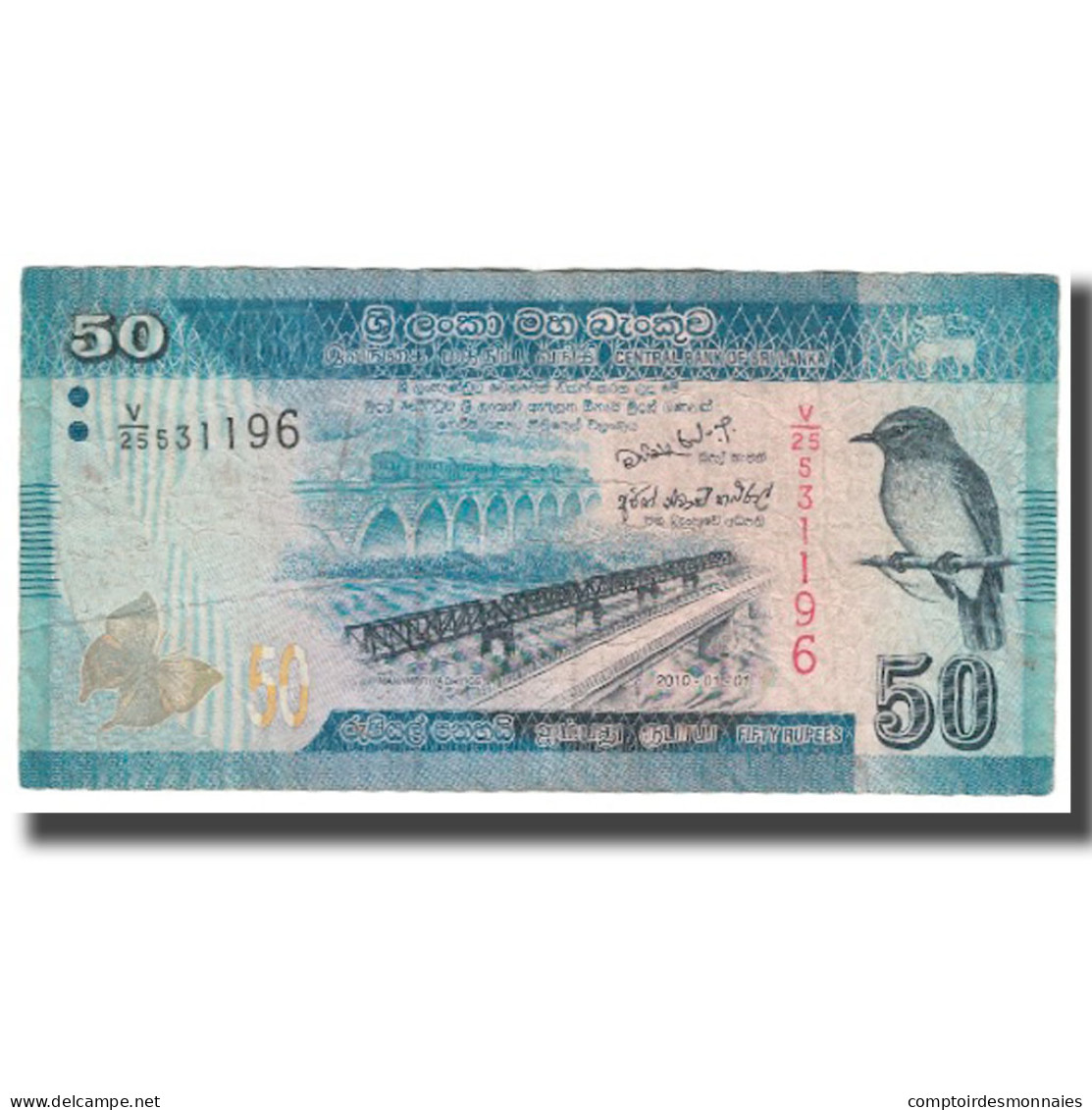 Billet, Sri Lanka, 50 Rupees, 2010, 2010-01-01, KM:124a, TTB - Sri Lanka