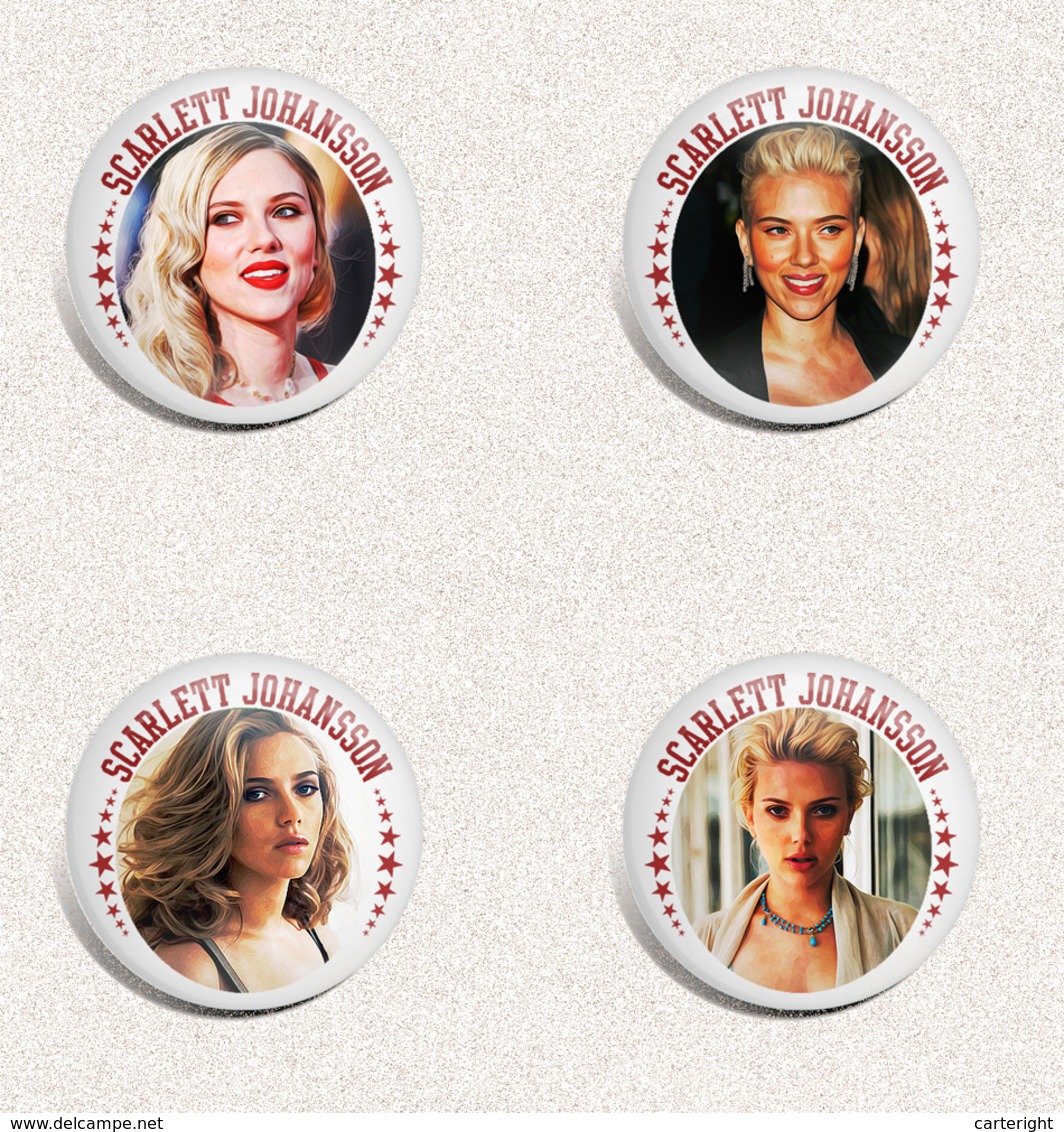 210 X Oscar Movie Film SCARLETT JOHANSSON Fan ART BADGE BUTTON PIN SET  (1inch/25mm Diameter) - Films