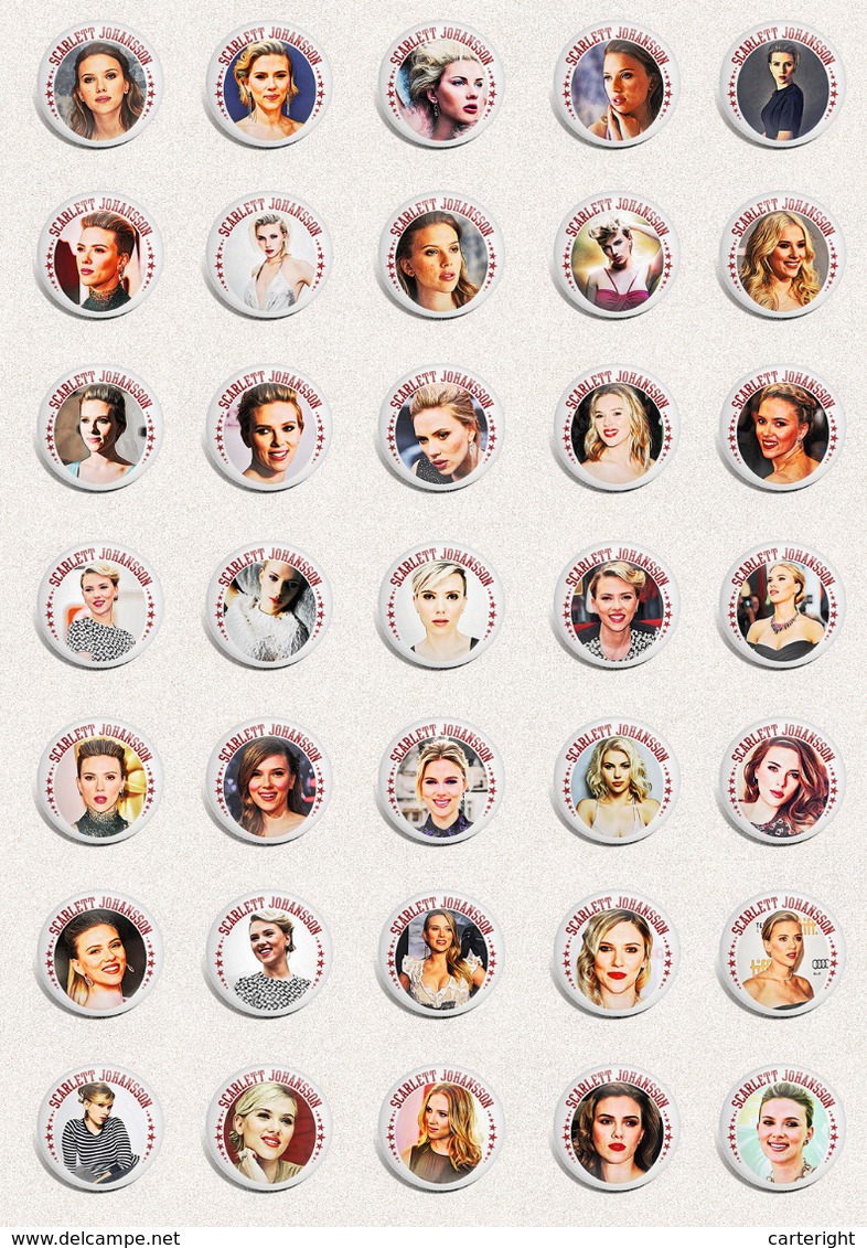 210 X Oscar movie film SCARLETT JOHANSSON fan ART BADGE BUTTON PIN SET  (1inch/25mm diameter)