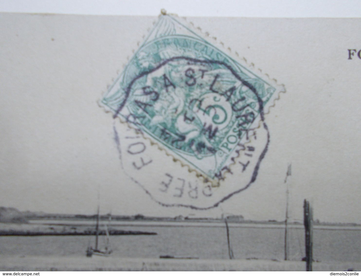 Marcophilie - Lettre Enveloppe Obliteration - Convoyeur Fouras à St Laurent La Pree - (2480) - 1877-1920: Période Semi Moderne