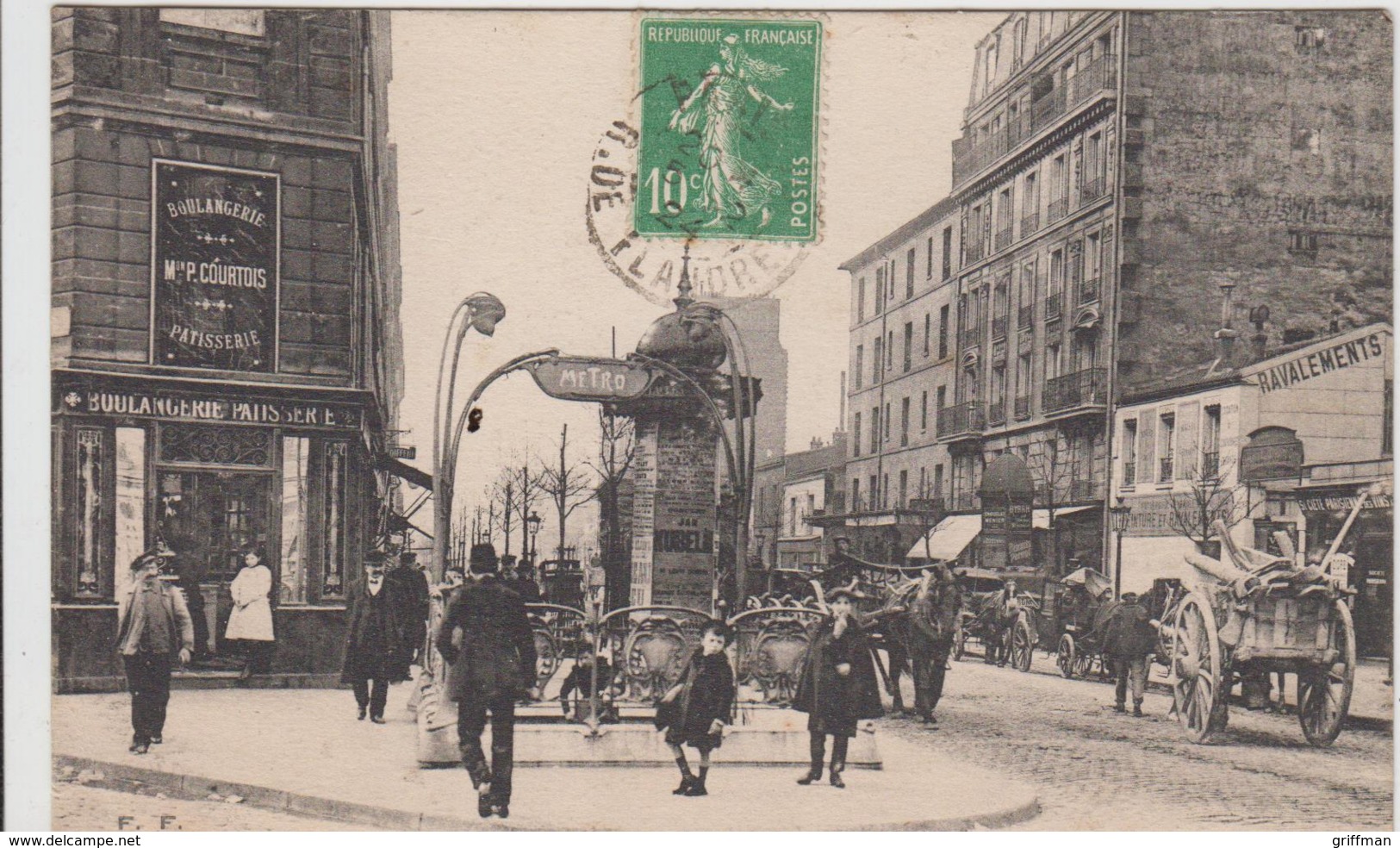 PARIS XIXe RUE DE CRIMEE A LA RUE MATHIS STATION DE METRO 1924 TBE - Distretto: 19