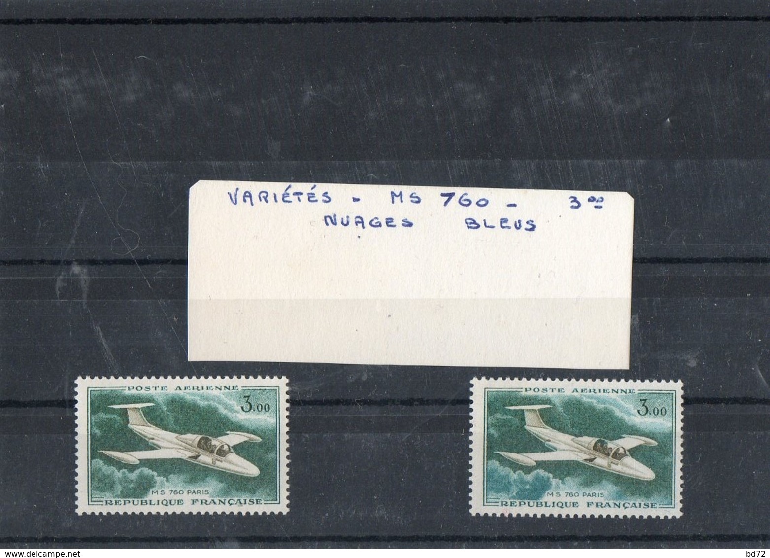 " MS 760 PARIS " ( 1964 ) - Variété : Nuages Bleus ( 2 Timbres Neufs ) - Nuovi