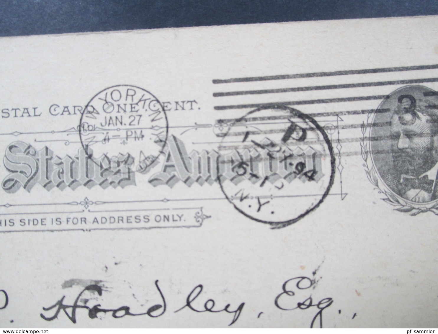 USA 1894 GA / Postkarte New York Und Stempel P NY Paid?? Gedruckte Karte Alumni Glee Club Of Columbia College - Covers & Documents