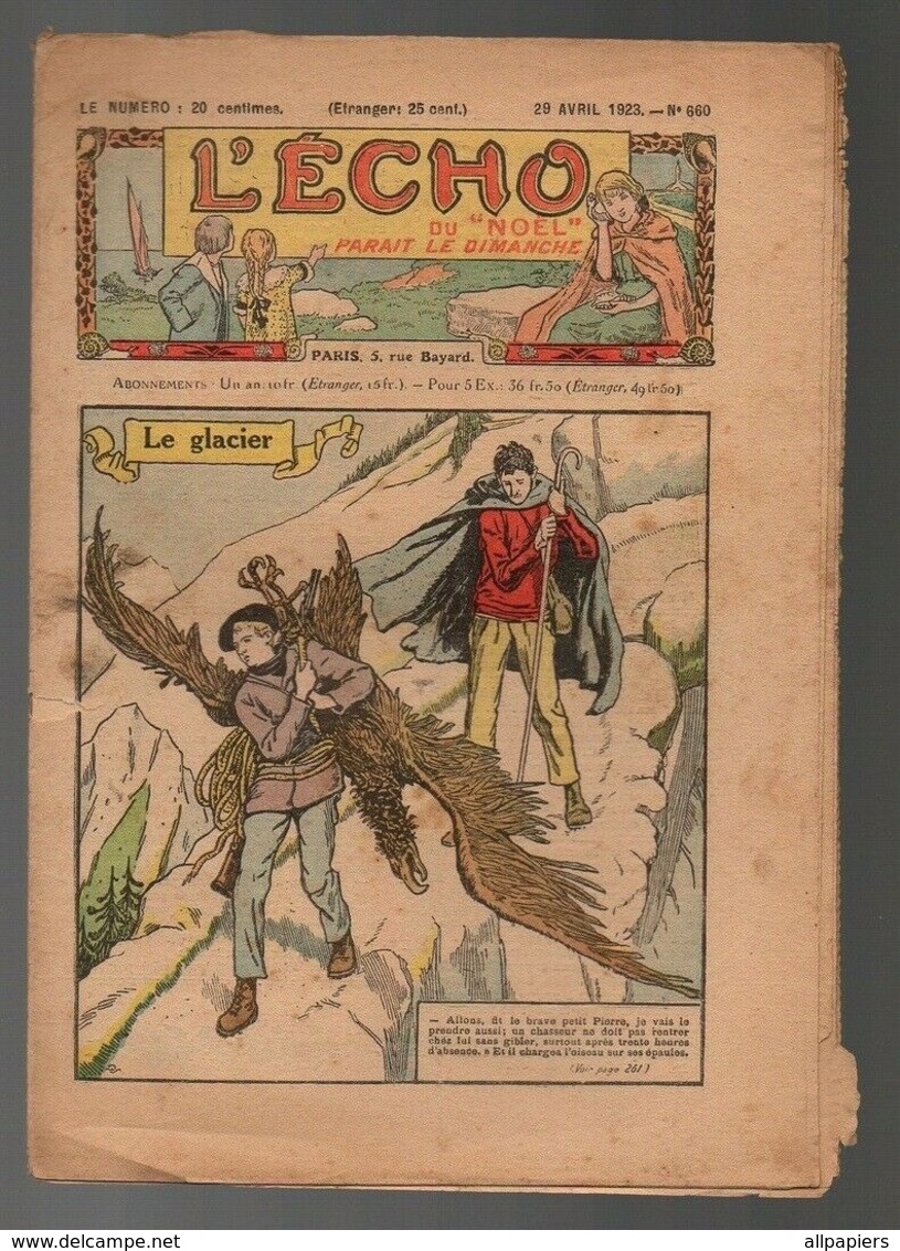 Lécho Du Noel N°660 Le Glacier - Le Petit Roi Du Bengale - L'assiette Au Sucre - Le Benjamin De 1923 - L'Echo Du Noël