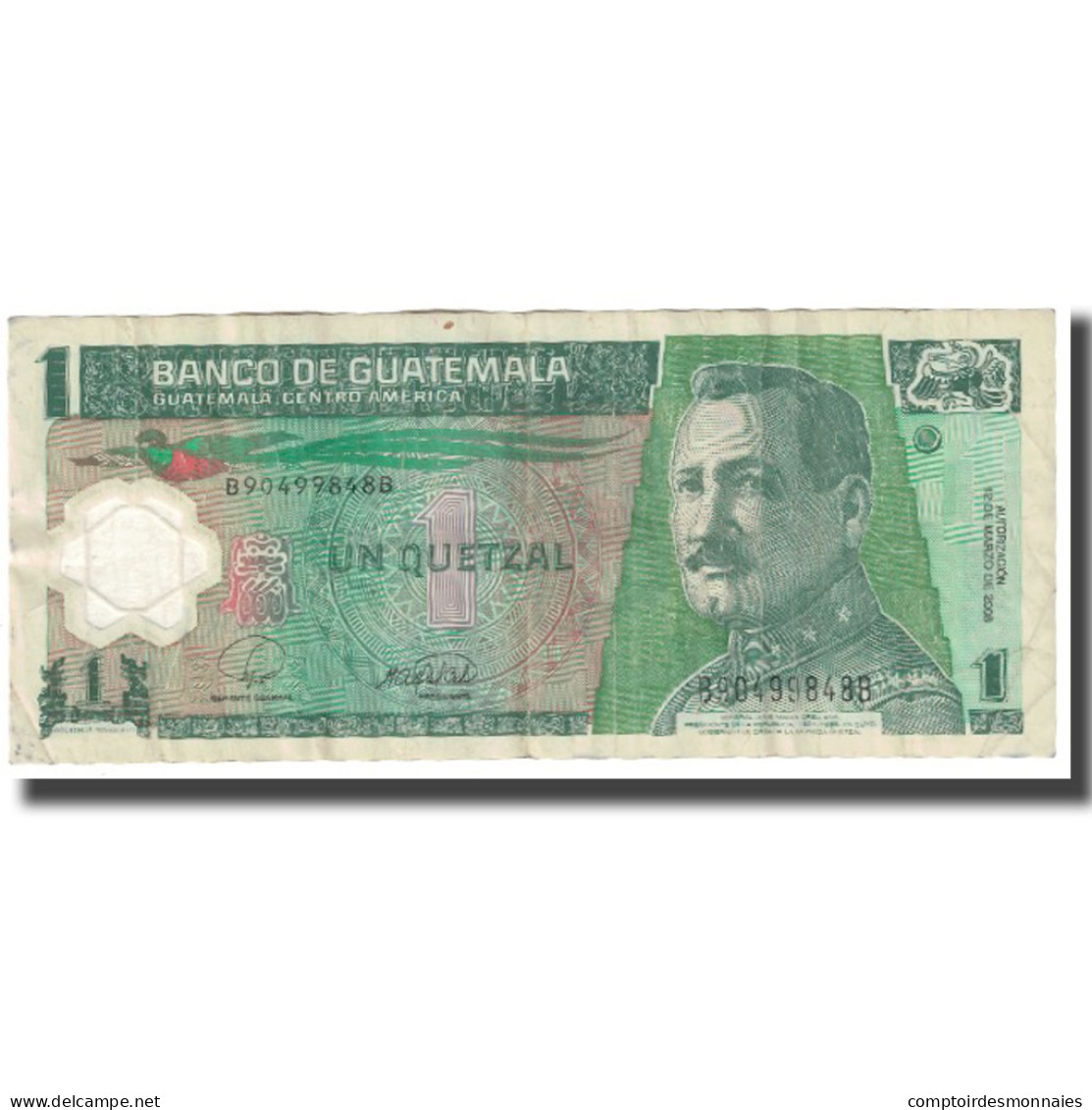 Billet, Guatemala, 1 Quetzal, 2008, 2008-03-12, KM:109, TB - Guatemala