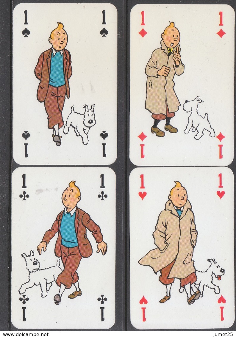 4 As De BD - Tintin & Milou - Cartes à Jouer Classiques