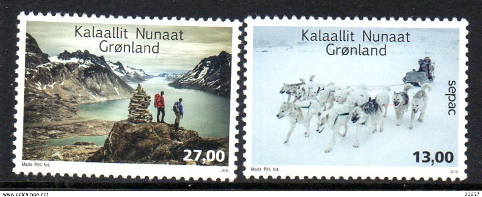 Danmark Gronland 0698/99 Sepac, Alpinisme, Chiens De Traineau, Lac - Autres & Non Classés