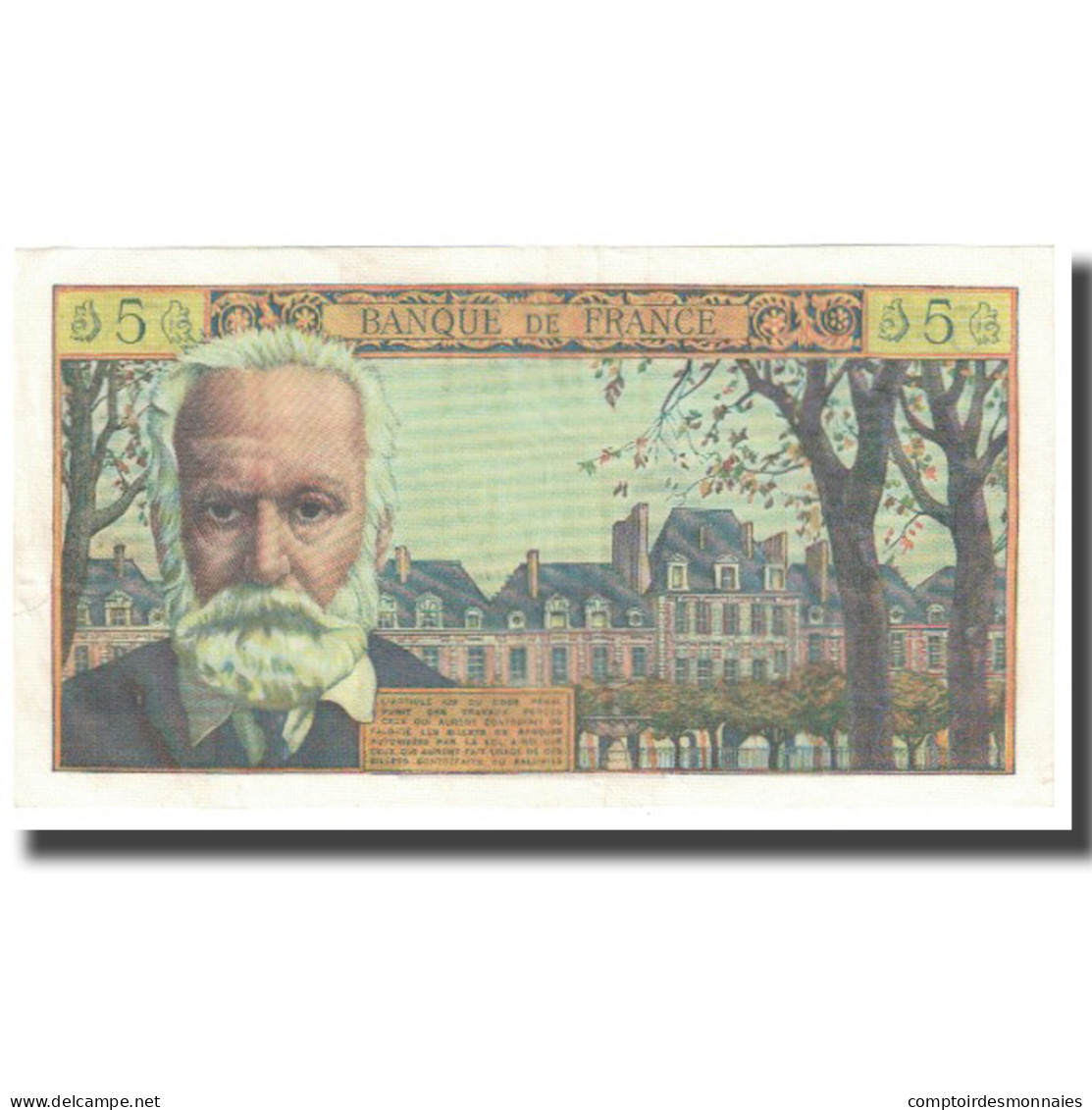 France, 5 Nouveaux Francs, Victor Hugo, 1962, 1962-07-05, SPL, Fayette:56.12 - 5 NF 1959-1965 ''Victor Hugo''