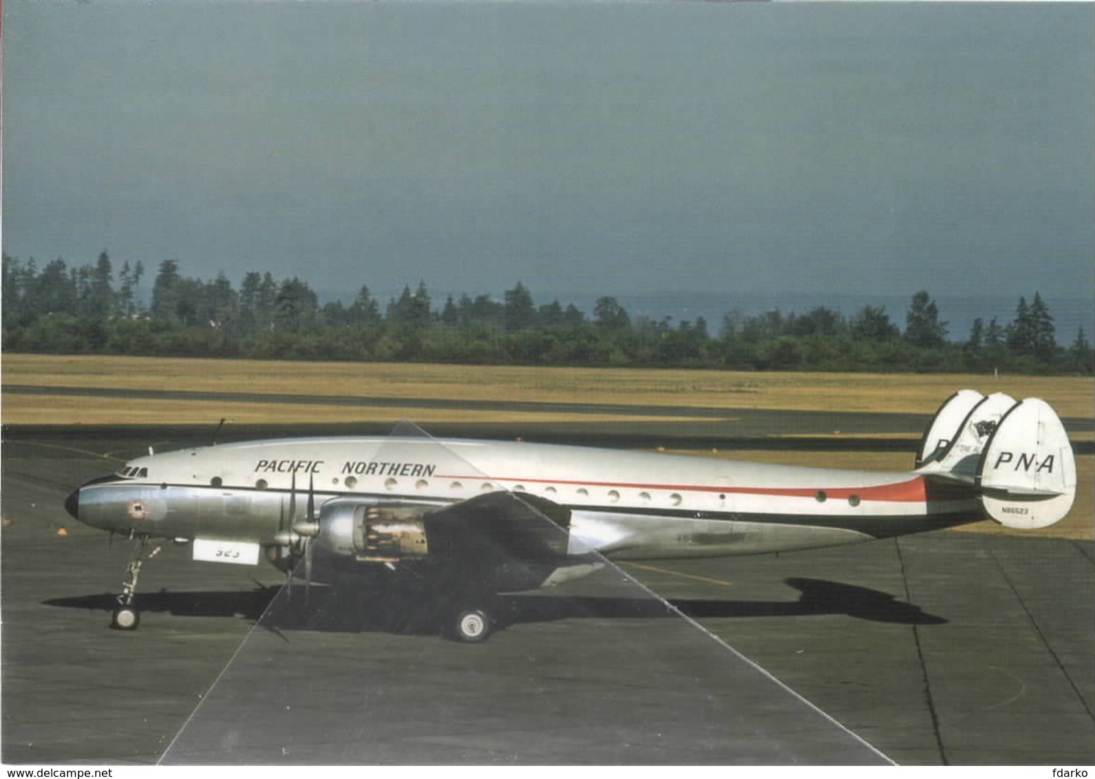 PNA - Pacific Northern Airlines Lockheed L-749A Costellation N86523 At SEA Aviation Airplane - 1946-....: Era Moderna