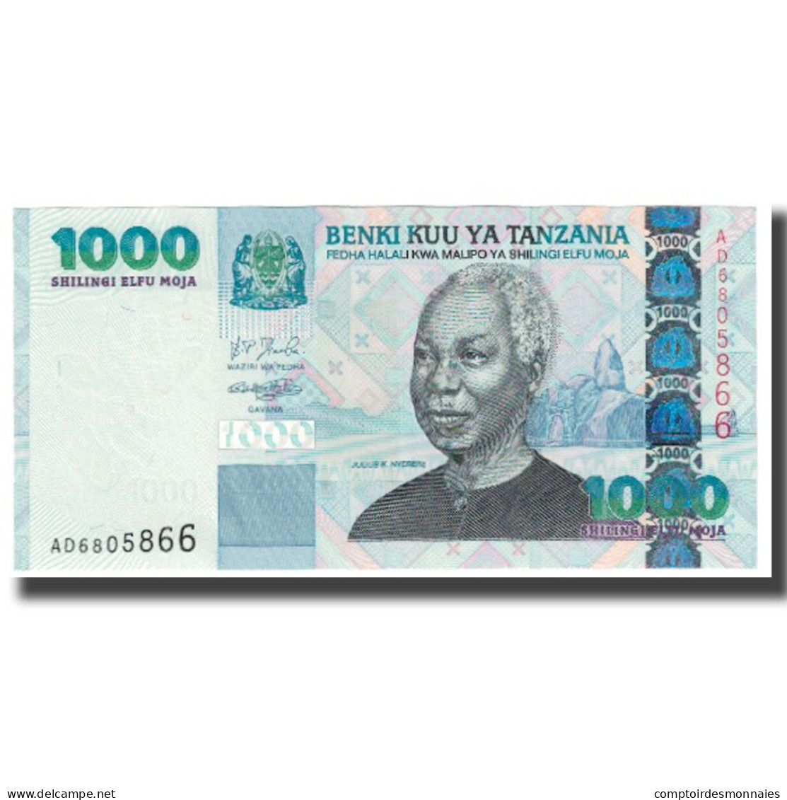 Billet, Tanzania, 1000 Shilingi, KM:36a, NEUF - Tansania