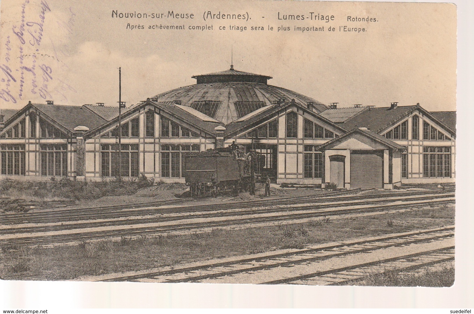 Nouvion-sur-Meuse, Gare, Bahnhof  1916, Feldpost - Altri & Non Classificati