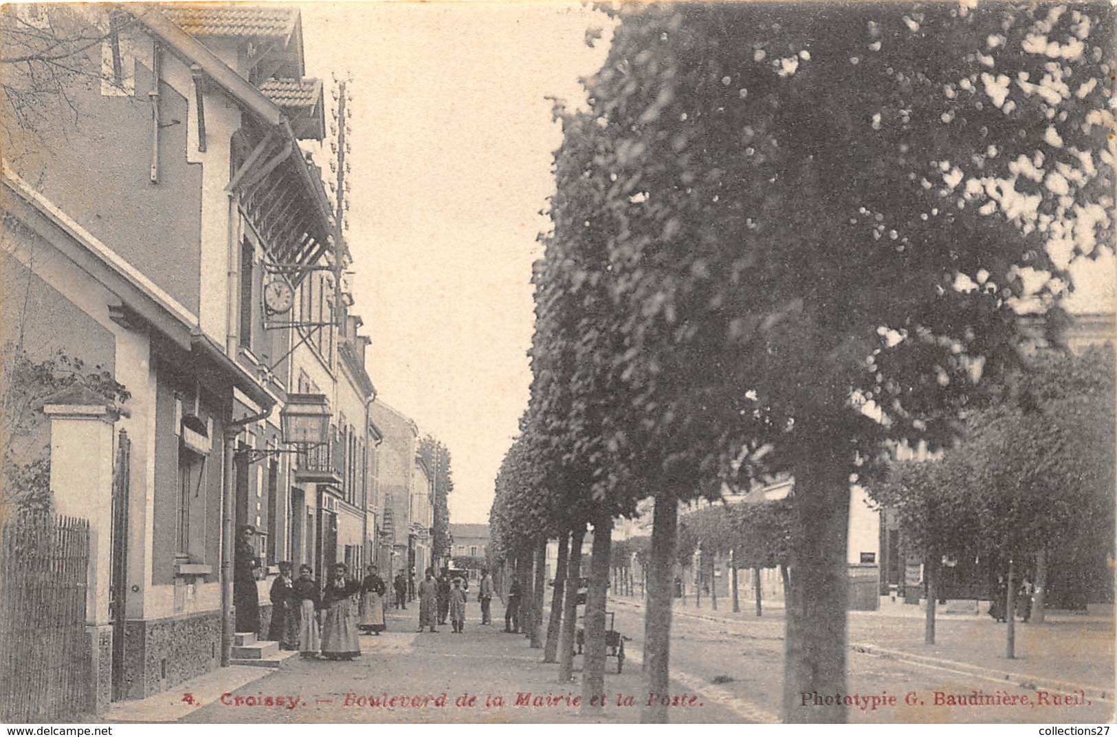 78-CROISSY- BOULEVARD DE LA MAIRIE ET LA POSTE - Croissy-sur-Seine