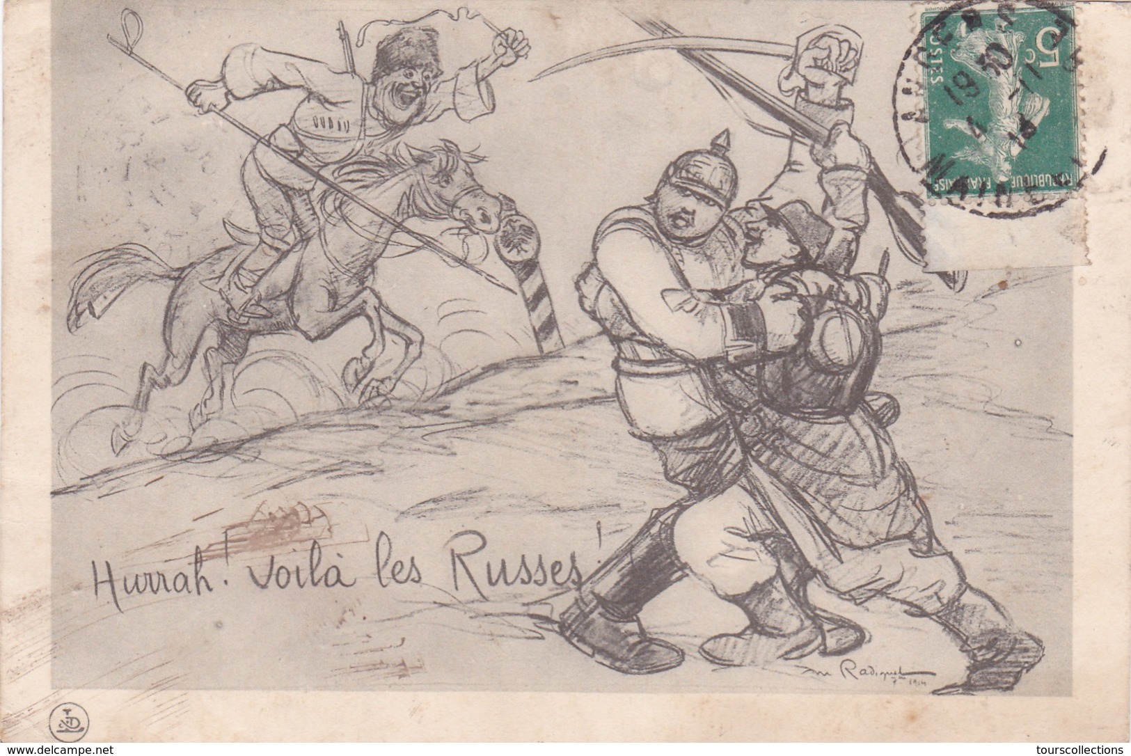 CPA Guerre Mondiale En 1914 - Illustration Dessin Illustrateur Radiguet  Sauvés Par Les Renforts Russes RUSSIE Cosaque - Guerre 1914-18