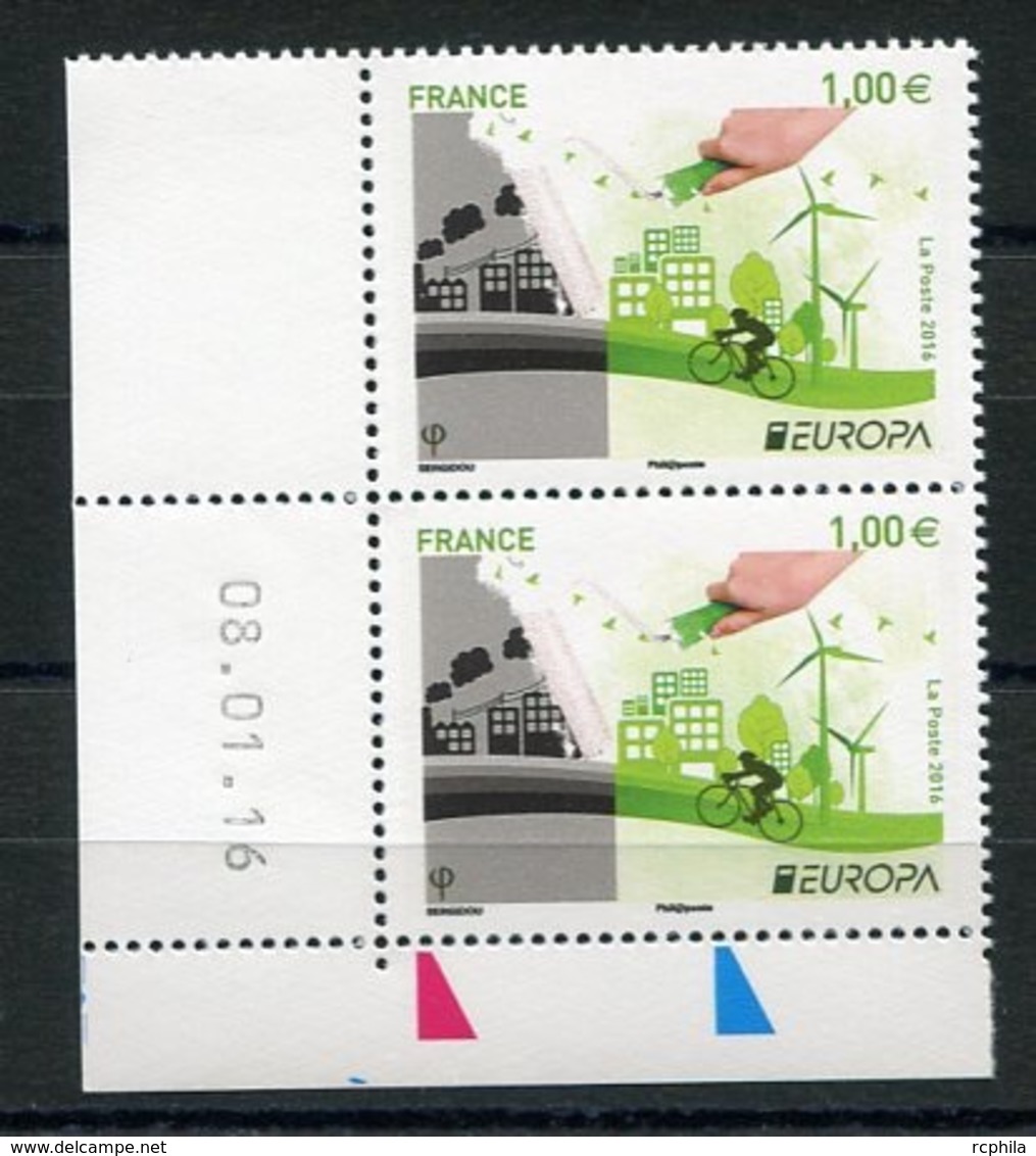 RC 13334 FRANCE N° 5046 EUROPA 2016 X2 A LA FACIALE NEUF ** - Ungebraucht