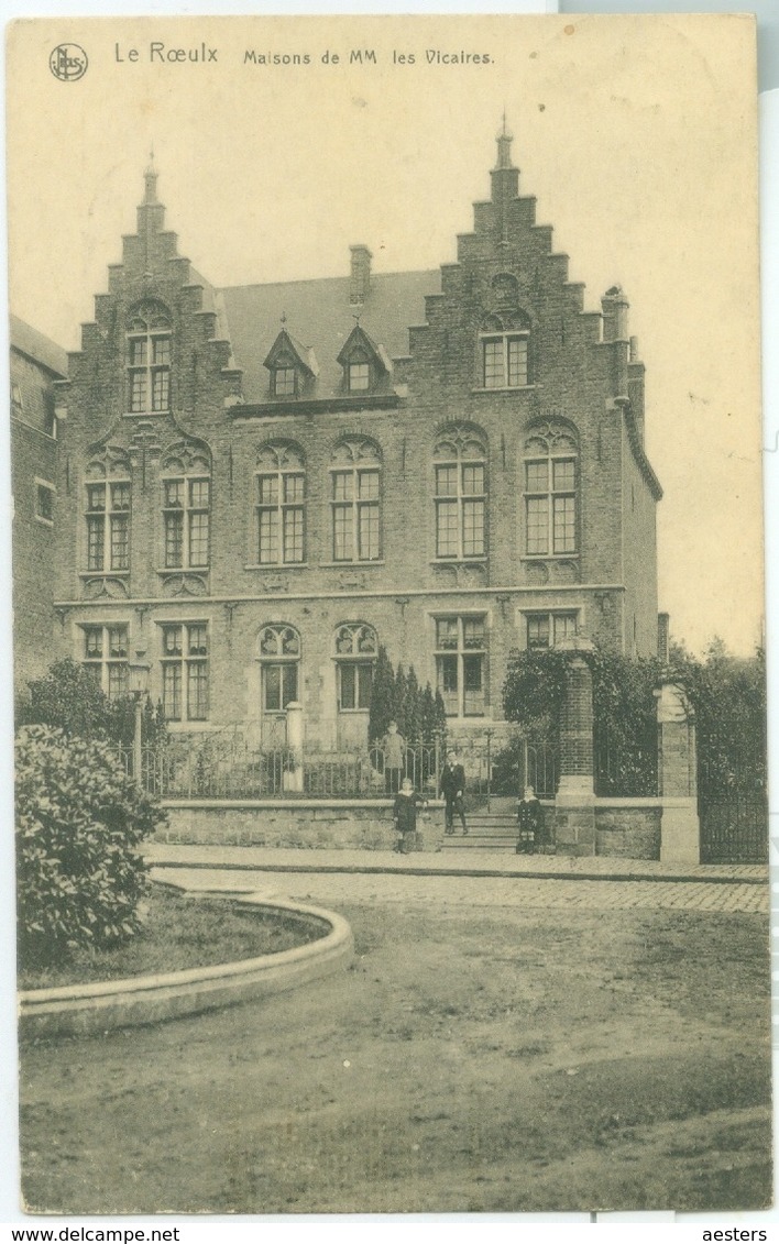 Le Rœulx 1920; Maisons De MM Les Vicaires - Voyagé.(Jean Boucq - Le Rœulx) - Le Roeulx