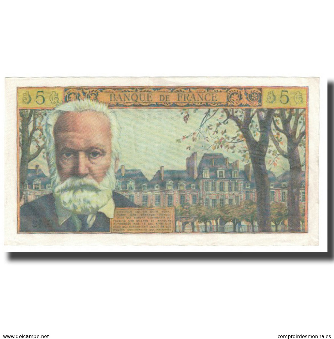 France, 5 Nouveaux Francs, 1960, 1960-02-04, SPL, Fayette:56.5, KM:141a - 5 NF 1959-1965 ''Victor Hugo''