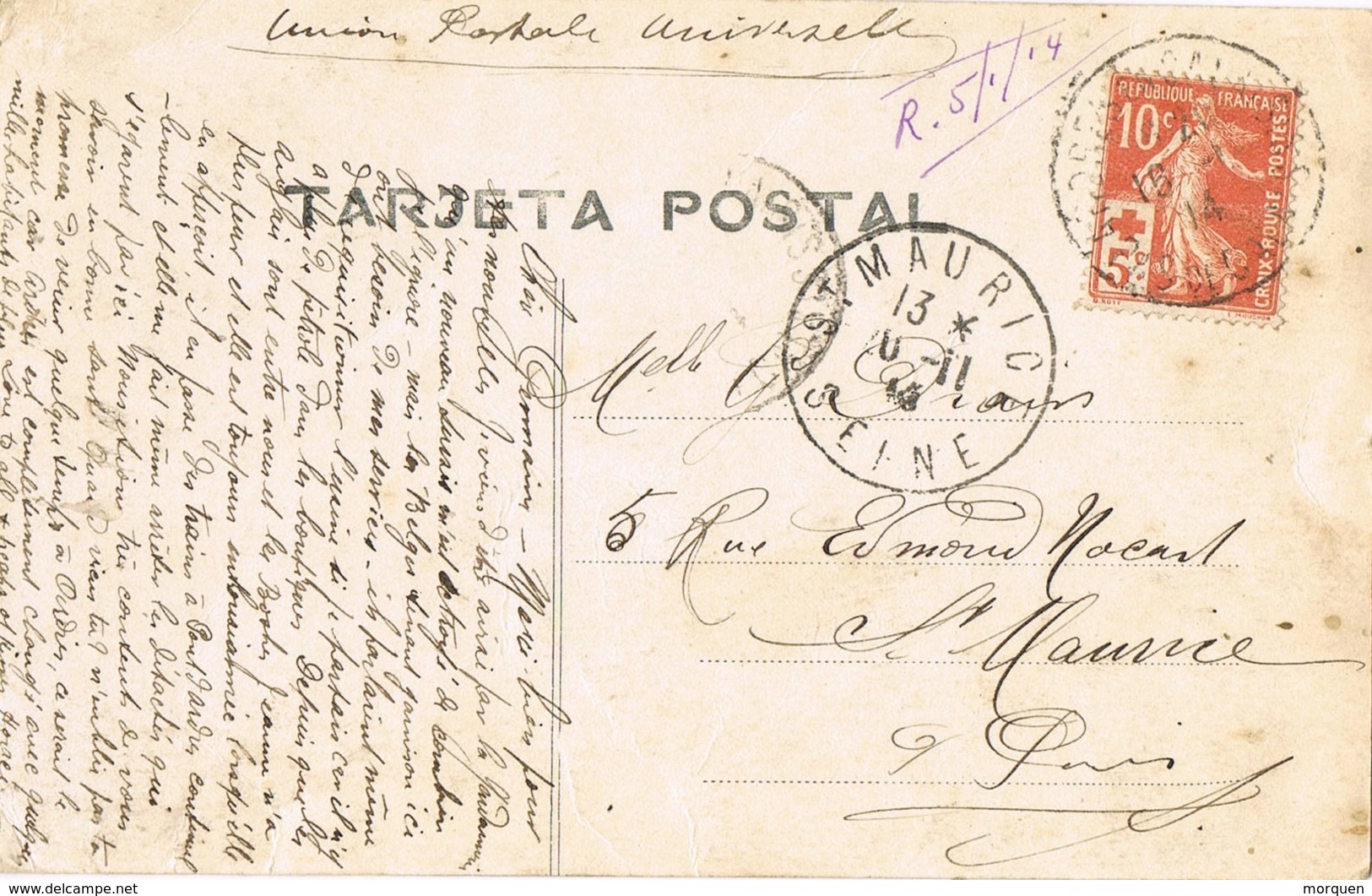 33741. Postal Romatica, Vintage ARDRES De CALAIS (Pas De Calais) 1914. Mujer Y Flores - Cartas & Documentos