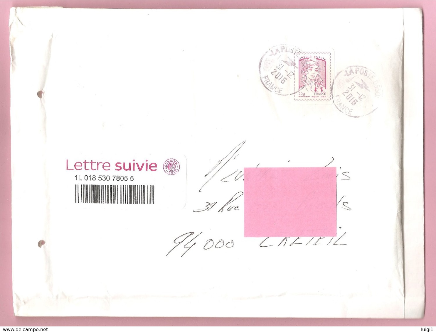 CIAPPA. Lettre Suivie. Y&T N°1177A  20g Lilas - Adhésif. Sur Lettre à Bulle Type C. Oblitération Cachets Ronds. - 2013-2018 Marianne (Ciappa-Kawena)