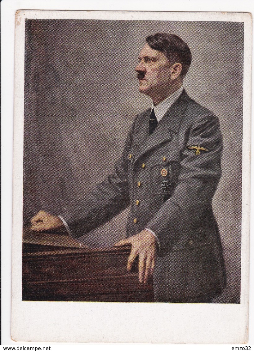 1943 Adolphe HITLER Devant Un Lutrin D' Après Le Tableau De B.  Jacobs - Guerre 1939-45