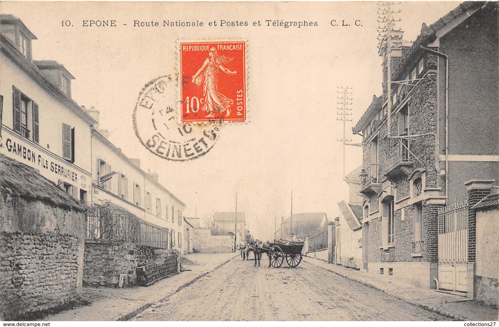 78-EPONE- ROUTE NATIONALE ET POSTES ET TELEGRAPHE - Epone