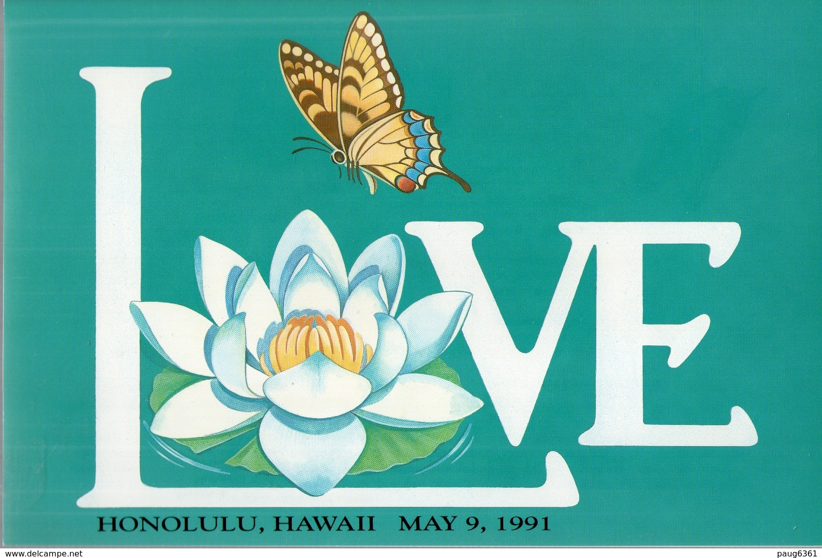 USA 1991 FOLDER 1er JOUR LOVE - Recordatorios