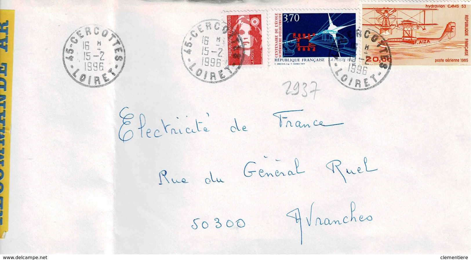 TP N° 2937, 2806 Et PA 18 Sur Enveloppe En Recommandé De Cercottes - 1961-....