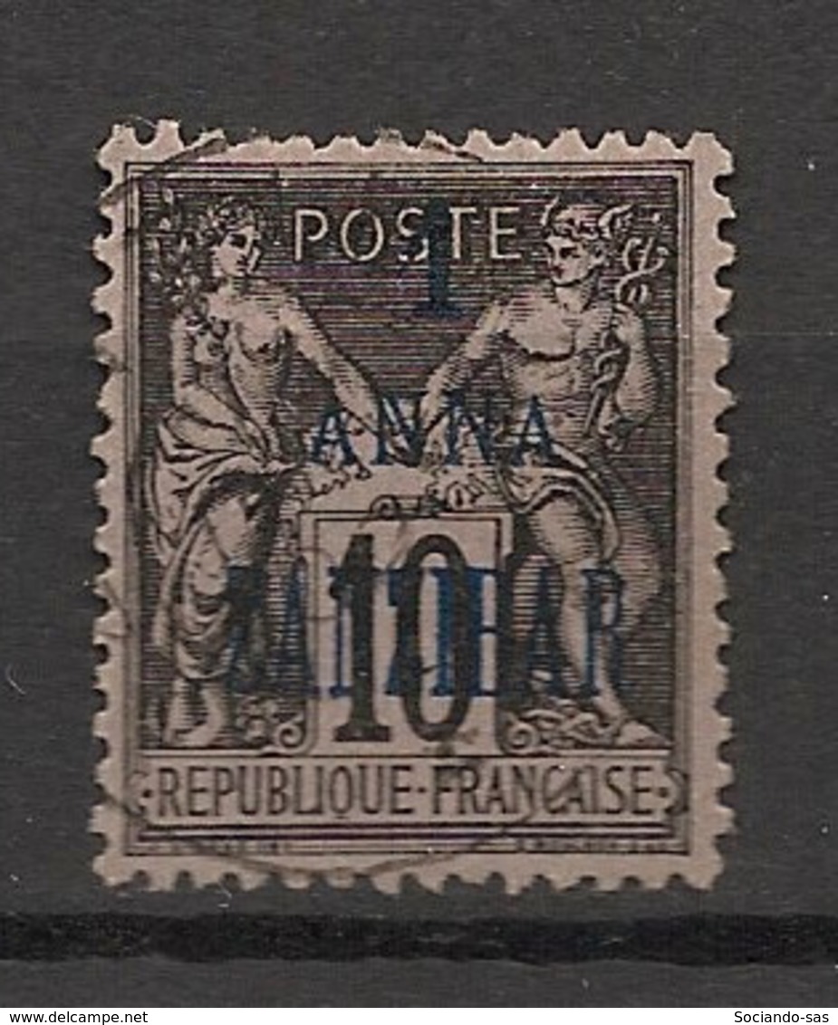 Zanzibar - 1896 - N°Yv. 21 - Type Sage 1 Anna Sur 10c Noir - Type I - Oblitéré / Used - Usati