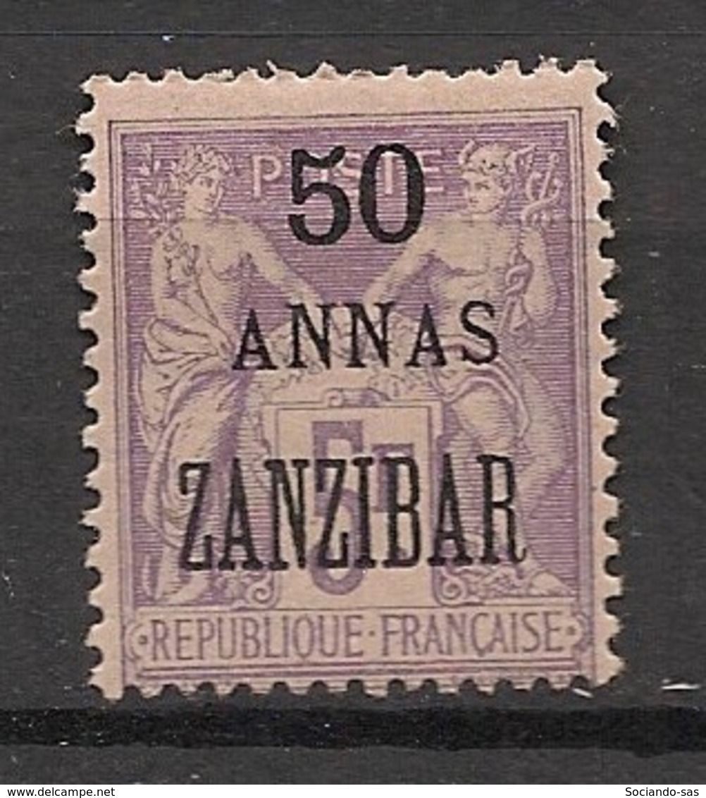Zanzibar - 1896 - N°Yv. 31 - Type Sage 50 Annas Sur 5f Lilas - Neuf *  / MH VF - Nuovi