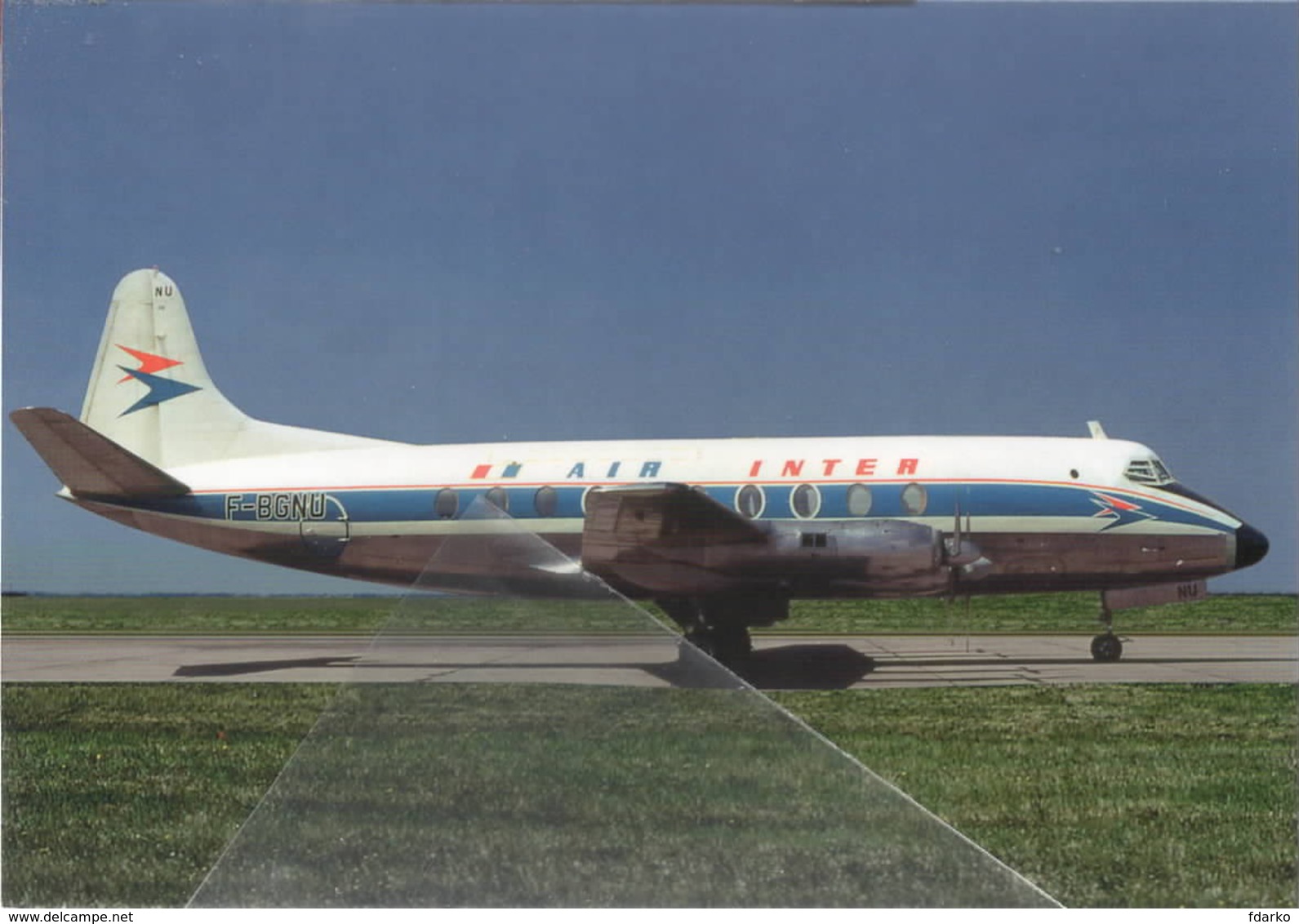 Air Inter Europe Airlines Vickers Viscount 708 F-BGNU Aereo Aviation Airplane Air France Gruppo - 1946-....: Ere Moderne