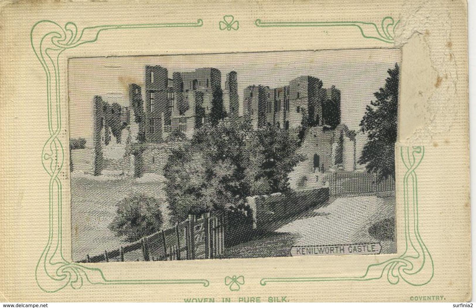 WARWICKS - KENILWORTH CASTLE - WOVEN SILK By GRANT - Altri & Non Classificati